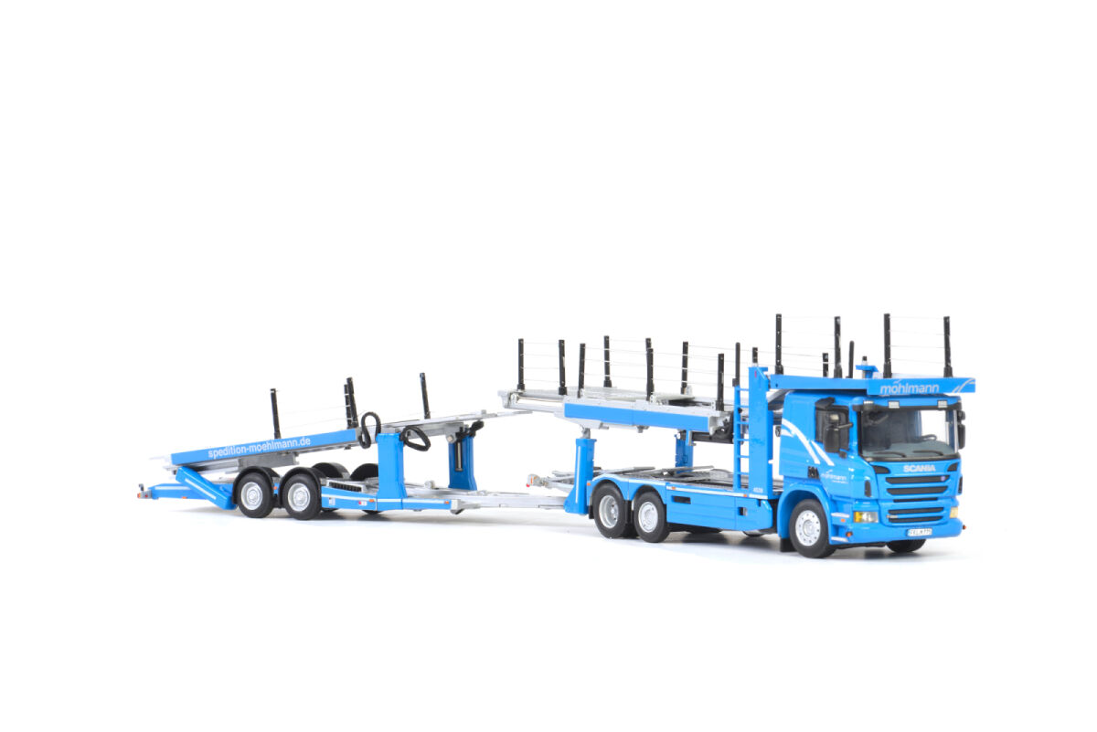 Details about   wsi scania p6 flat roof 6x2 twin steer car transporter scale 1.50 