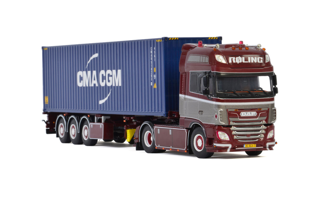 WSI 1/50 WEEDA TRANSPORT DAF XF SPACE CAB MY2017 コンテナ
