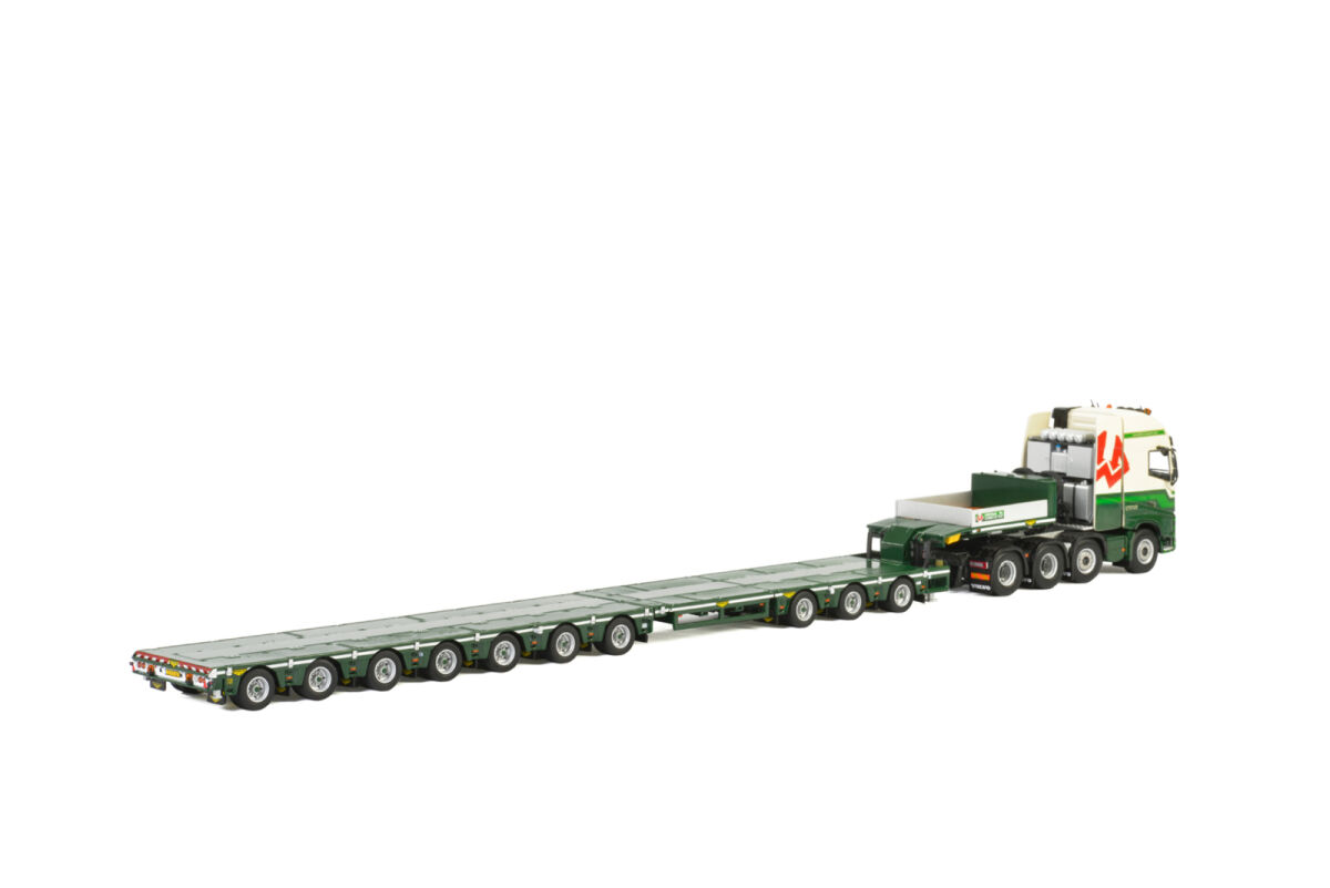 WSI truck models,Volvo FH4 Glob. 8X4 KNT Red Line Nooteboom