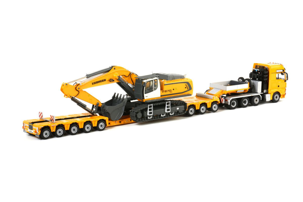 Lowloader Pendel X Yellow;MAN TGX XXL 8x | WSI Models