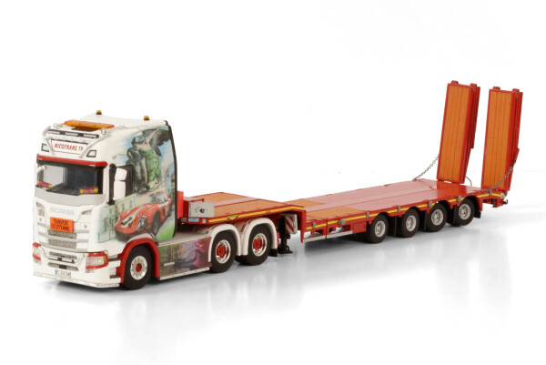 専用 WSI 1/50 Scania Lowloader 6ac Nootebo nicotrans-tp-scania-s-highline