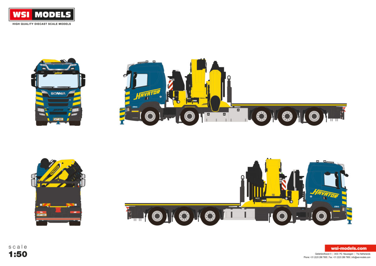Scania R Model Havator; SCANIA R NORMAL CR20N 10X4 RIGE | WSI Models