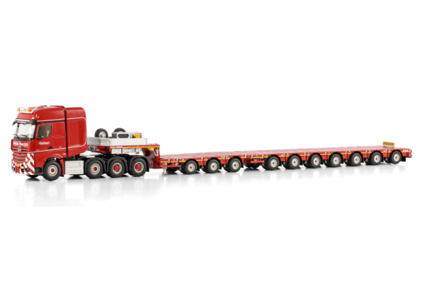 WSI MODELS 1/50 ACTROS NOOTEBOOM トレーラー nooteboom-red-line-mercedes-